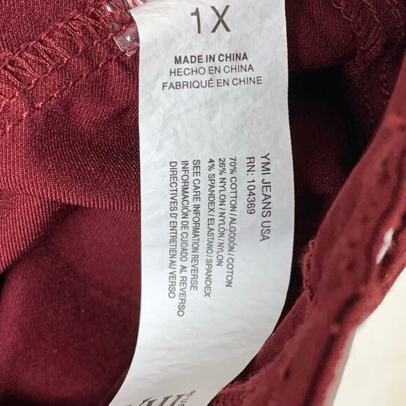 YMI Curvy Dark Wine Super Stretch Skinny Pants Size 1 NWT - Picture 5 of 8